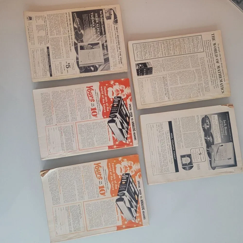 1966 Science Fiction Book Lot 5 Analog Paperbook‎ Books